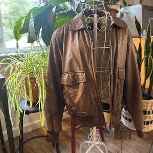 Aberdeen Leather Bomber Jacket
